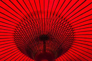 Images Dated 4th February 2015: Red umbrella, Gifu, Gifu Prefecture, Japan