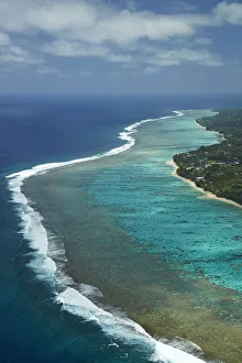 Oceania Prints: Reef, Southern Rarotonga, Cook Islands, South Pacific