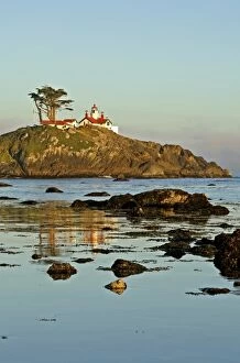 Images Dated 3rd July 2007: Reflection of Battery Point Lighthouse Crescent City, California, USA