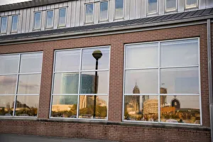 Images Dated 6th September 2021: Reflection of downtown, White River State Park, Indianapolis, Indiana, USA