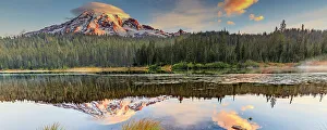 Cascade Mountain Prints: Reflection Lake within Mt. Rainier National Park