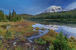 Cascade Mountain Prints: Reflection Lake within Mt. Rainier National Park