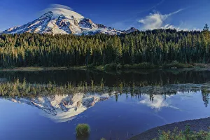 Cascade Mountain Prints: Reflection Lake within Mt. Rainier National Park