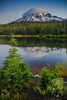 Cascade Mountain Prints: Reflection Lake within Mt. Rainier National Park