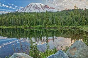 Michael Schertz Prints: Reflection Lake at Mt. Rainier National Park