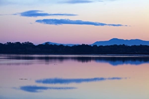 Twilight Prints: Reflections in New River Estuary at dusk, Invercargill, Southland, South Island