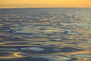 Reflections and ripples on ocean water, Hulopo e Bay, Lanai, Hawaii