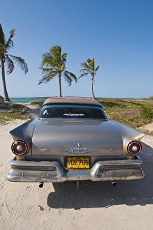 Remedios Prints: Remedios, Cuba. Antique 1950s car