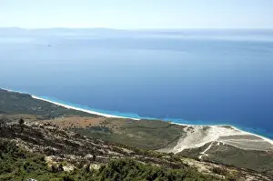 Images Dated 13th August 2007: REPUBLIC OF ALBANIA. Drymades beach near Dh `rmiu on the Ionian coast, north of Himara