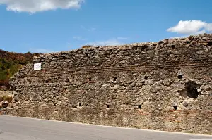 Images Dated 11th August 2007: REPUBLIC OF ALBANIA. Stretch of wall along the road between Saranda and Mesopotam