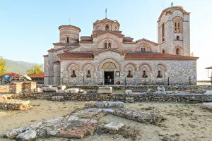 Macedonia Gallery: Republic of Macedonia, Ohrid, Lake Ohrid, Saint Panteleimon monastery on Plaosnik