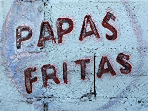 Advertising Prints: restaurant advertising: french fries, fried potatos, chips