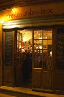 The restaurant Bazou Bistro Broc in Avignon. Avignon, Vaucluse, Provence, Alpes Cote d Azur