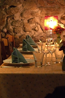 Images Dated 16th April 2005: The restaurant Le Tournesol (the sun flower) in Tournon. Tournon-sur-Rhone, Ardeche