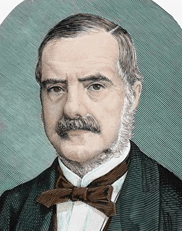 RHODES, Cecil John (1853-1902). English businessman and politician. Colored engraving