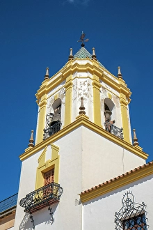 Rhonda Prints: Rhonda, Spain. Beautiful old white church in town center