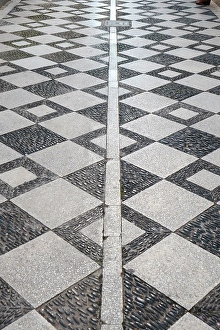 Pavement Prints: Rhonda, Spain. Patterned sidewalk