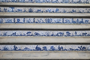 Stairway Prints: Rhonda, Spain. Spanish steps with tiles