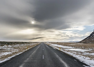 Vatnajokull Prints: Ring road near Skeitherarsandur during winter