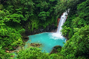 Turquoise Prints: Rio Celeste Waterfall, Tenorio Volcano National Park, Guanacaste Province, Costa Rica