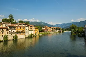 Veneto Prints: River Brenta, Bassano del Grappa, Veneto region, Italy
