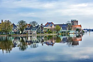Industry Prints: River Zaan Zaanse Schans Old Village Countryside Holland Netherlands