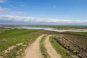 Terrain Prints: Road leading to the Darbandikhan artifical lake on the border of Iran, Iraq Kurdistan