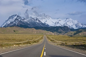 Destinations Prints: Road leading to Mount Fitzroy near El Chalten, Patagonia, Argentina, South America
