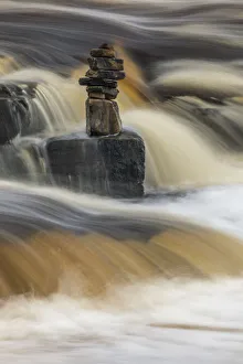 Tannic Acid Prints: Rock cairn, Tahquamenon River, Tahquamenon Falls State Park, Michigan