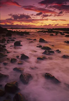 Prints of Rock Formations, storm surf near Pupukea Beach Park, North Shore, Oahu, Hawaii Images Dated 2018 December: Rock Formations, storm surf near Pupukea Beach Park, North Shore, Oahu, Hawaii