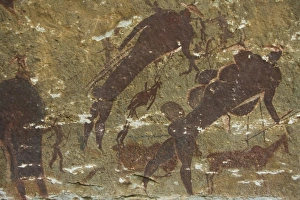 Images Dated 5th September 2007: Rock painting by San bushmen in Drakensberg Royal Natal NP, South Africa