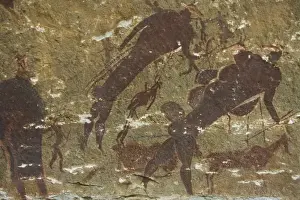 Images Dated 5th September 2007: Rock painting by San bushmen in Drakensberg Royal Natal NP, South Africa
