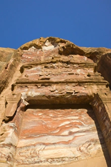 Petra Prints: Rock texture of cave wall, Petra, Jordan
