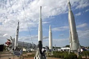 Exhibit Prints: Rocket Garden at the Kennedy Space Center Visitor Complex in Cape Canaveral, Florida