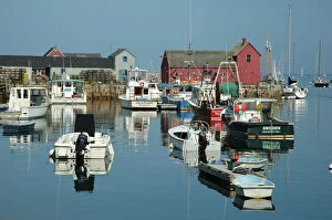 Images Dated 4th September 2005: Rockport, Massachusetts, USA, boats moored by Motif No. 1