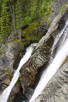 Rockwell Falls in Glacier National Park in Montana