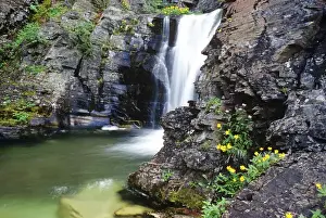 Images Dated 22nd September 2011: Rockwell Falls in the Two Medicine Valley of Glacier National Park, Montana, USA