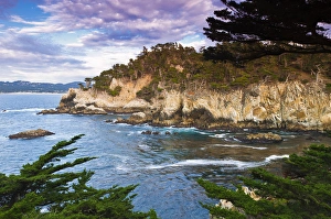 Shoreline Prints: Rocky cliff along the Cypress Grove Trail, Point Lobos State Reserve, Carmel, California