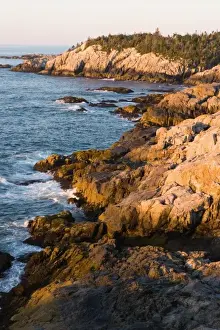Jerry Marcy Monkman Prints: The rocky coast of Isle au Haut in Maines Acadia National Park. Cliff Trail