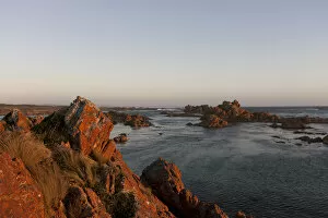rocky coast at Nettley Bay, Tasmania. Australia, Tasmania, March