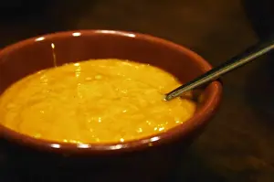 Bowl Prints: Roille, red strong garlic mayonnaise similar to aioli but more spicy Clos des Iles
