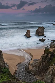 Stormy Prints: Rolling waves of the Pacific Ocean onto Garrapata Beach in Big Sur, California