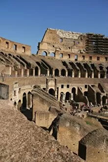Images Dated 14th August 2005: Roman Art. The Colosseum or Flavian Amphitheatre. Inside view. Rome. Italy