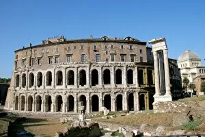 Roman Art. Theater of Marcellus (Theatrum Marcelli). Building finished in 13 BC by emperor Augustum