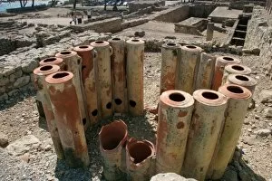 Roman city of Ampurias. Water filters. Girona province. Catalonia. Spain