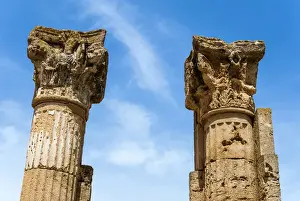 Images Dated 21st June 2010: Roman Corinthian capital, Utica Punic and Roman archaeological site, Tunisia, North Africa