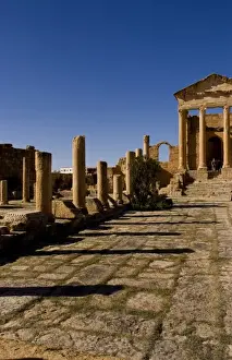 Roman ruins of Sufetula in town of Sbeitla in Tunisia in Northern Africa