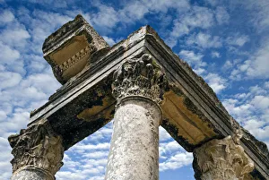 Roman Ruins Temple of Juno Caelestis, 3rd Century b. C. Dougga Archaeological Site