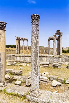 Images Dated 23rd June 2010: Roman Ruins Temple of Juno Caelestis, 3rd Century b. C. Dougga Archaeological Site