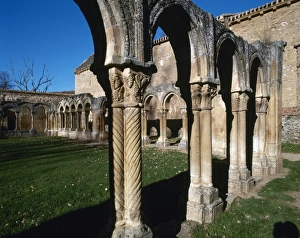 Cloister Prints: Romanesque Art. San Juan de Duero. View of the cloister. XIII century. It contains